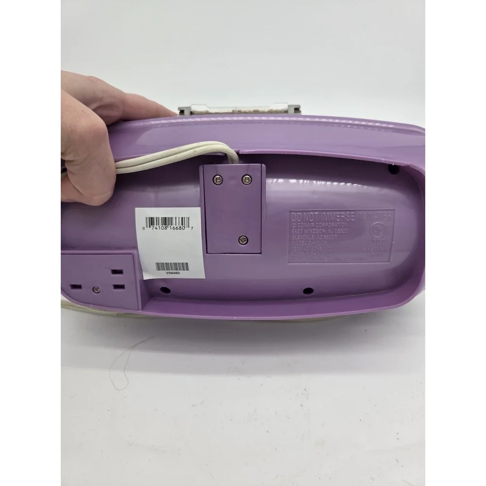 CONAIR ION SHINE 12 Hot Rollers Flocked Heated Hair Curler Jumbo Purple Cracked